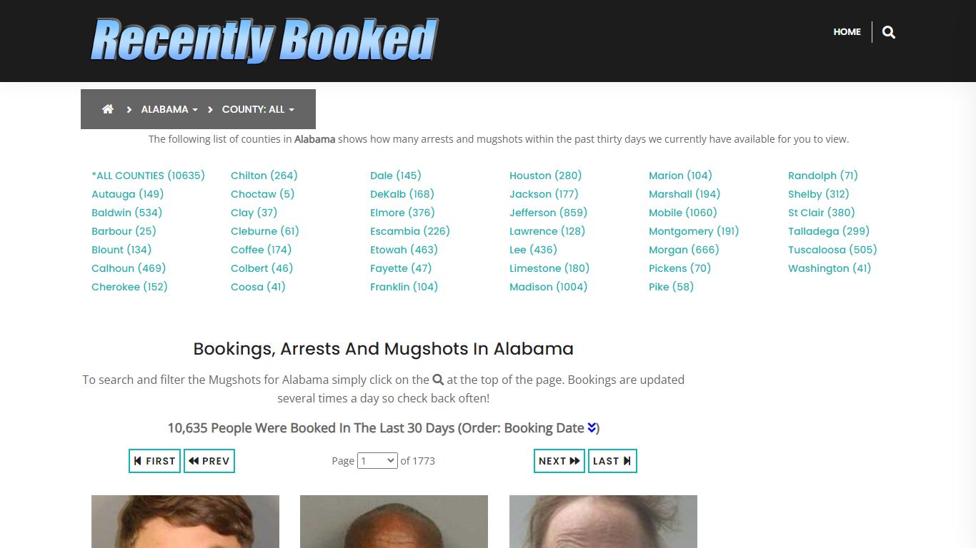 Recent bookings, Arrests, Mugshots in Alabama - Recently Booked