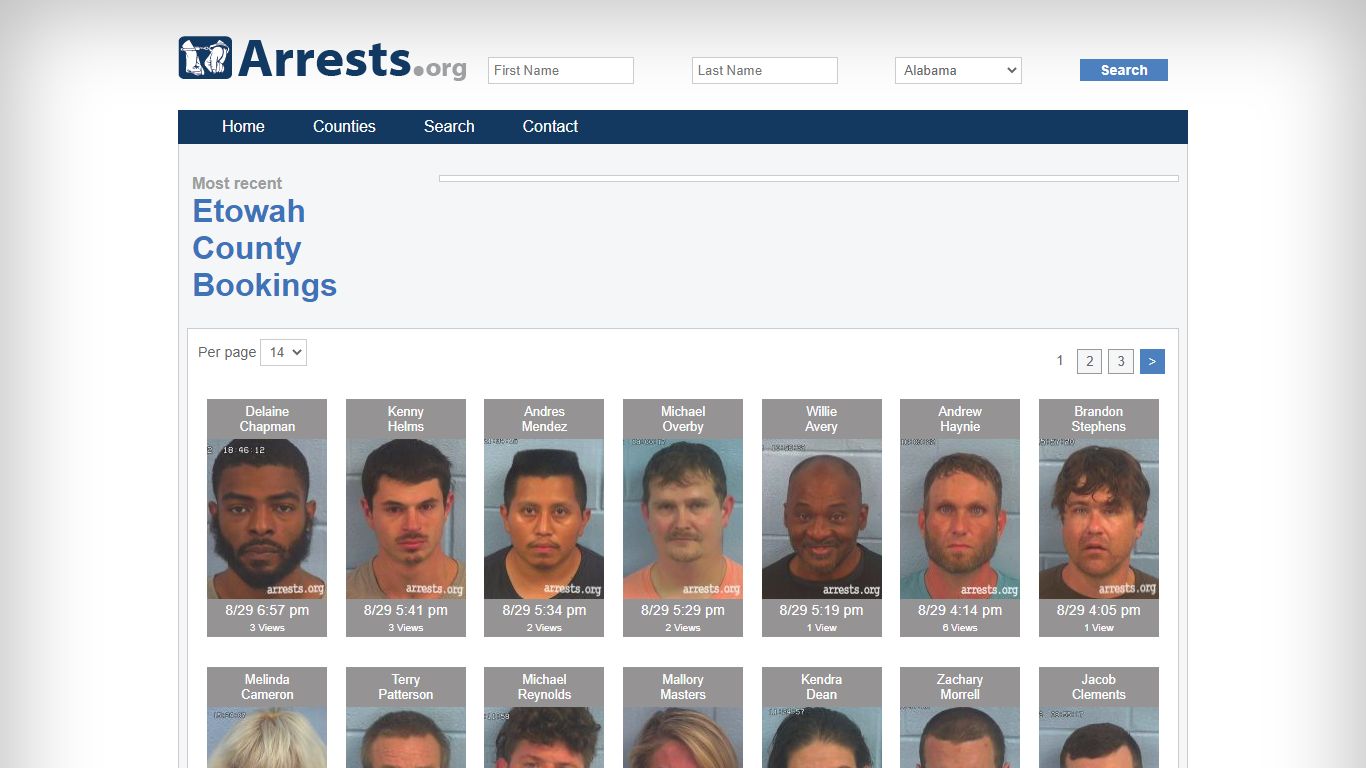 Etowah County Arrests and Inmate Search